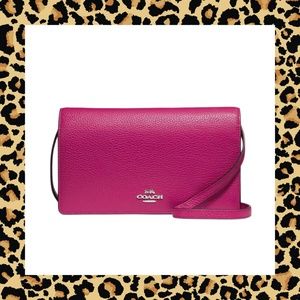 COACH Pebble Leather Hayden Foldover Crossbody Bag